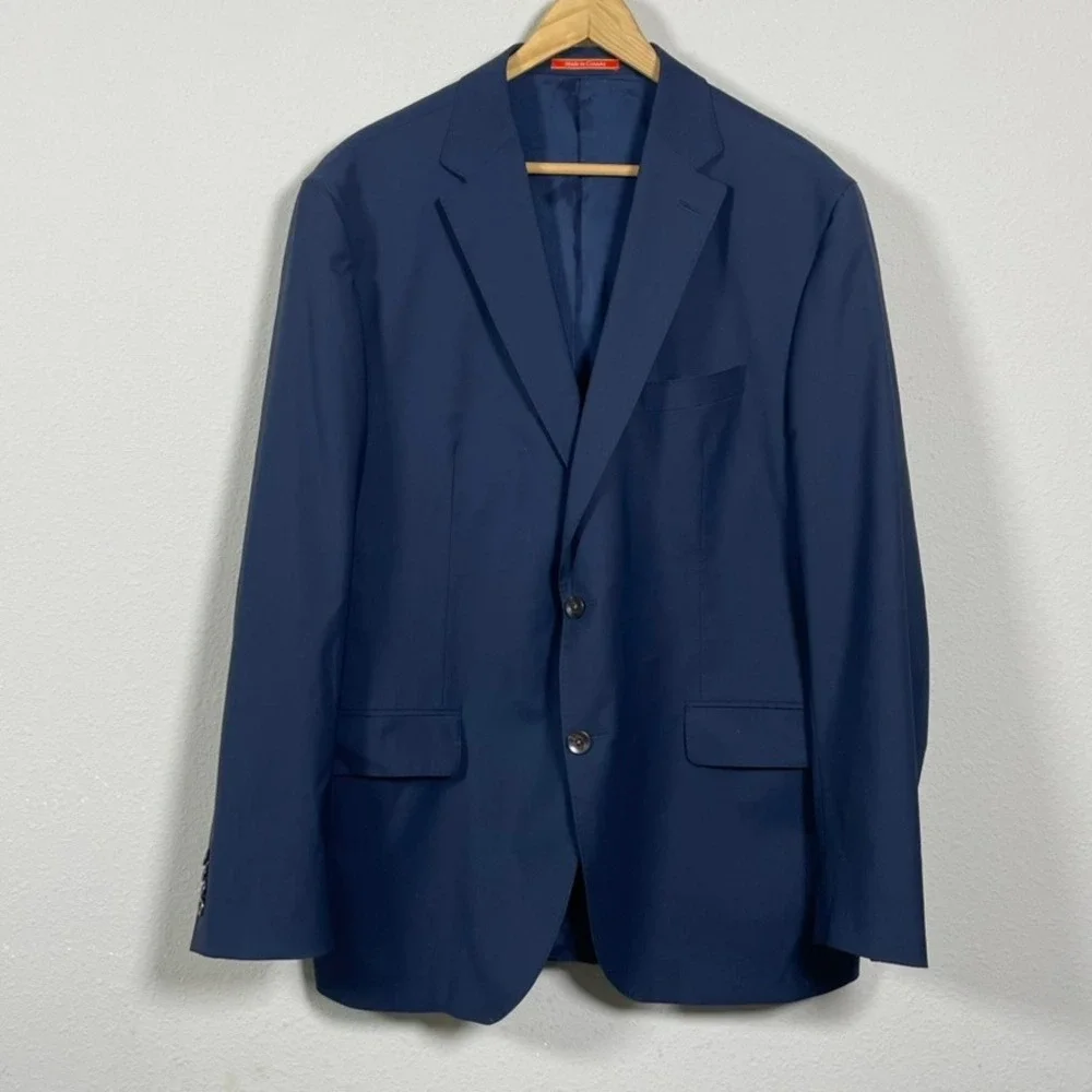 Cremieux Blazer 44R Navy Blue Loro Piana Wool Silk Jacket Classic Sport Coat